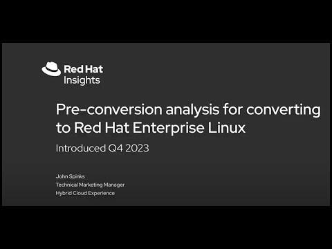 Pre-conversion analysis for converting to Red Hat Enterprise Linux