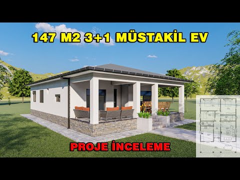 147 M2 TEK KAT 3+1 MÜSTAKİL KÖY EVİ PROJESİ İNCELEME.