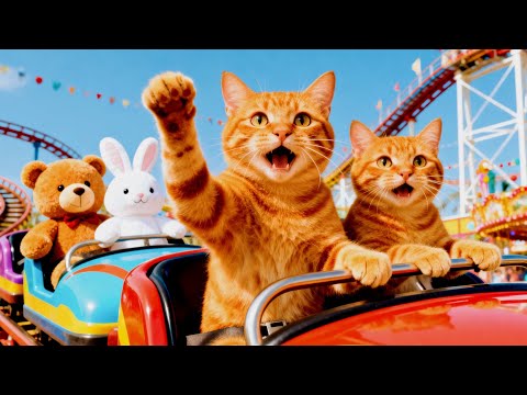 🎡 Mojar Roller Coaster-e Bilai Dhamaka! #catstory #cutecat #aicat #cats #animation #ai #catsofinsta 