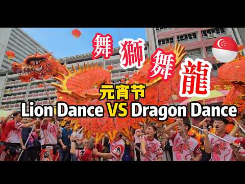 元宵节 新加坡四马路观音庙 舞狮 VS 舞龙 | Singapore Lion Dance VS Dragon Dance during Chinese Lantern festival