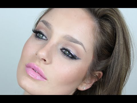 Silver Glitter Liner and Bubble Gum Lips Makeup Tutorial - UCLFW3EKD2My9swWH4eTLaYw