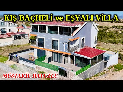 Müstakil Havuzlu Full Eşyalı Kış Bahçeli Kapalı Teraslı 3+1 Sıfır Villa / No:411