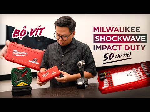 Trên tay bộ vít Milwuakee Shockwave Impace Duty 50 chi tiết