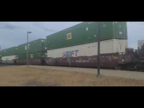 Union Pacific 8107 leads an intermodal in Roseville, CA