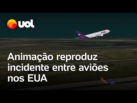 Agência de aviação reproduz incidente em que aviões quase colidiram em pista nos EUA; veja animação