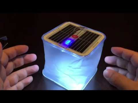 Waterproof Inflatable Solar Powered Outdoor LED Camping Lantern Cube by OldShark - UCS-ix9RRO7OJdspbgaGOFiA
