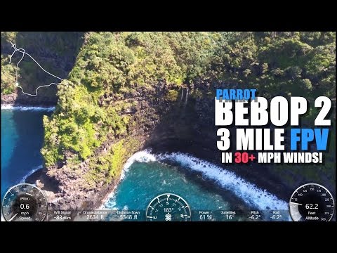 PARROT BEBOP 2 (SKYCONTROLLER EDITION) 3 Mile FPV 30+ MPH Winds [Maui Coastal Journey] - UCVQWy-DTLpRqnuA17WZkjRQ