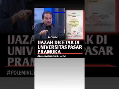 RS: Ijazah dicetak di Universitas Pasar Pramuka termasuk Ijazah Joko #kasusijazahpalsujokowi #ubdate