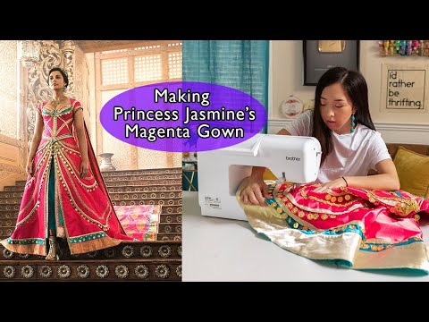 I Made Princess Jasmine's Gown From The Live Action Film | DIY Kids Costume