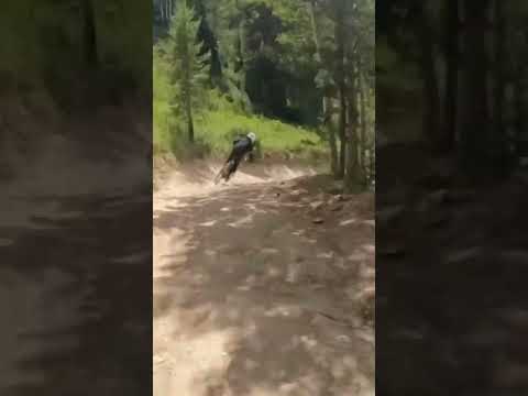 Washing Out the Front Tire in a High Speed Berm😧