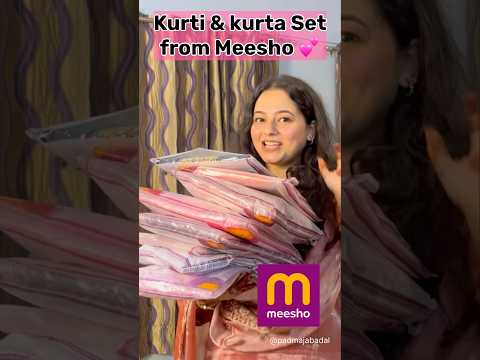 Kurti & kurta Set Haul From Meesho🌸|| Padmaja Badal || #meesho #meeshohaul #youtubeshorts #shorts