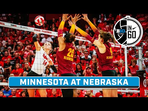 Minnesota at Nebraska | Sept. 24, 2023 | B1G Volleyball in 60