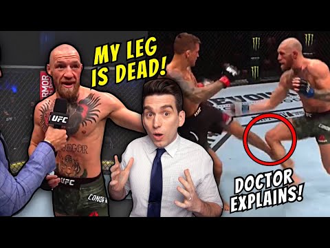 Conor McGregor's DEAD LEG Leads to Knockout at UFC 257 - Doctor Explains BRUTAL Leg Kicks!