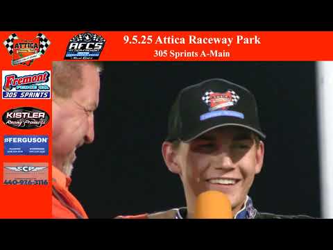 September 5th 2025 | Attica Raceway Park | 305 Sprints A-Main - dirt track racing video image