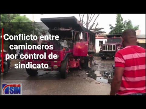 Disparos y quema de vehículo por control de sindicato de camioneros