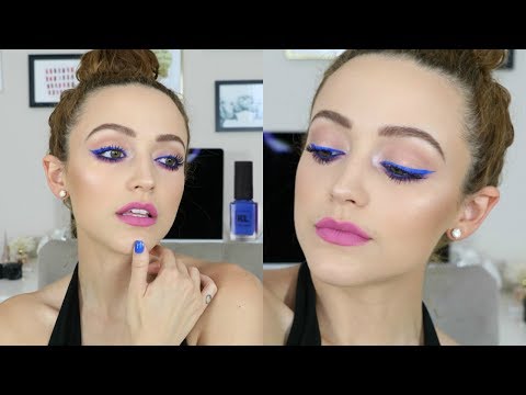 Easy Colorful Makeup Tutorial | Summer Blue & Bright Lips