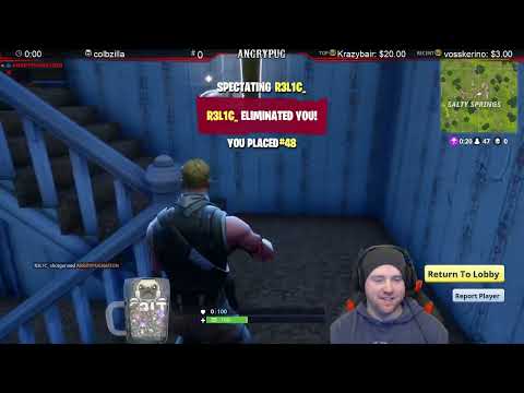 Angrypug's First Fortnite Adventure in 2017