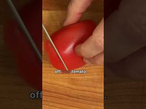 Efficiently Remove Tomato Cores Like A Pro #Tomato #Vegetable #Food