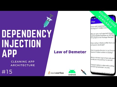 💉 Dependency Injection App - Law of Demeter - Clean Architecture [Android Tutorial #15]