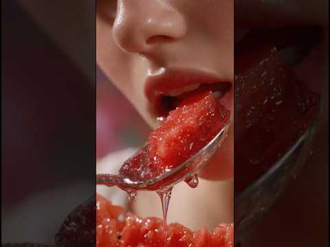 Unreal Watermelon Bite ASMR 🍉💋| Pure Juicy Satisfaction | Oddly Satisfying