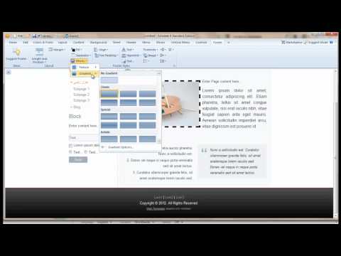 artisteer 12: footer – شرح التعامل مع الجزء السفلي أو الفوتر