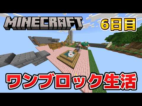 【マイクラ】ワンブロック生活についに完結！？6日目！【 ワンブロック 】