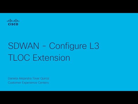 SDWAN - Configure L3 TLOC Extension