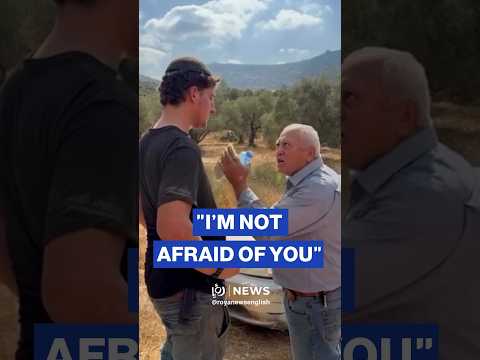 “I’m Not Afraid of You”: Elderly Palestinian confronts settler in West Bank