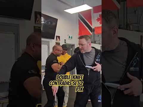 Double Knife Contradas #ptk #martialarts #knifeskills #pekititirsiakali #shifukanishka#selfdefense