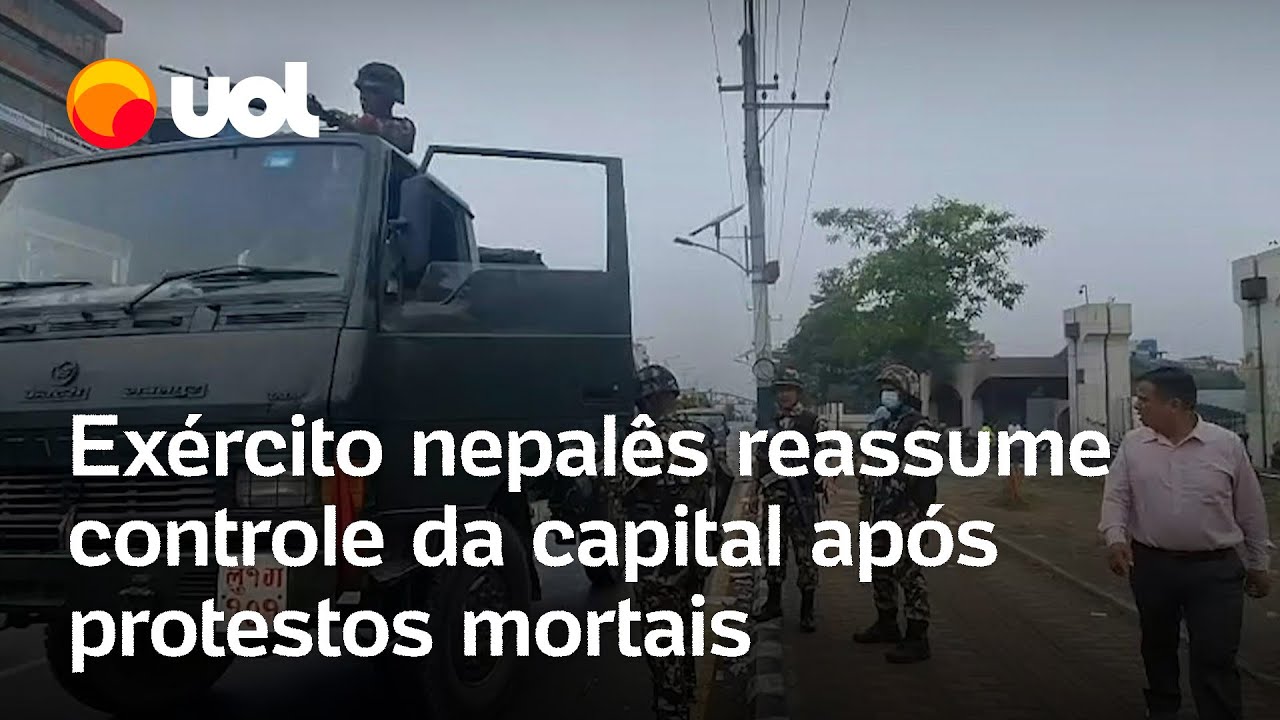 Exército do Nepal reassume controle da capital após protestos mortais veja vídeo