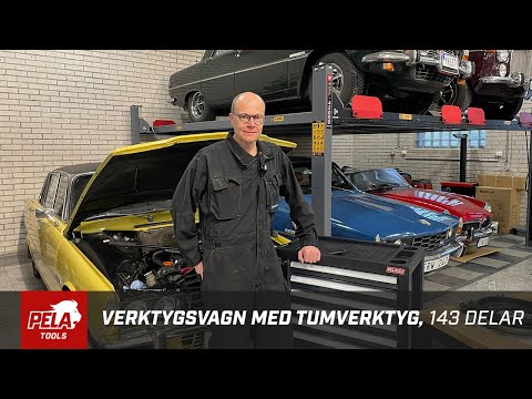 Verktygsvagn med tumverktyg, 143 delar från PELA Tools