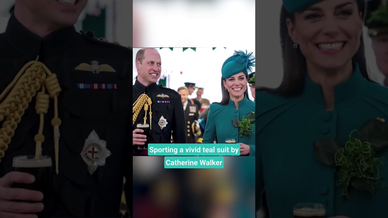 Princess Kate Middleton’s 1st St. Patrick’s Day As Irish Guards Colonel #shorts