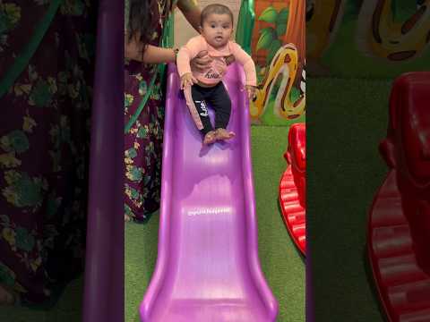 Cute baby playing sliding game #shorts
