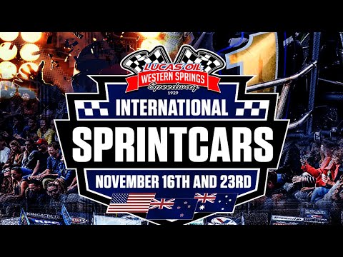 International Sprint Cars - Lucas Oils Western Springs Speedway - 23rd Nov 2024 - dirt track racing video image