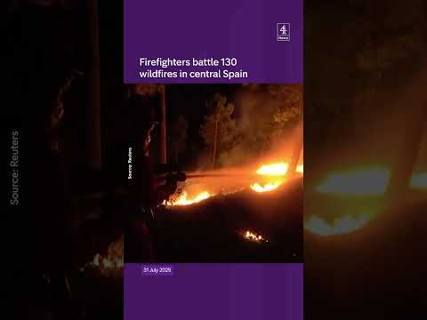 130 wildfires reported in central Spain
