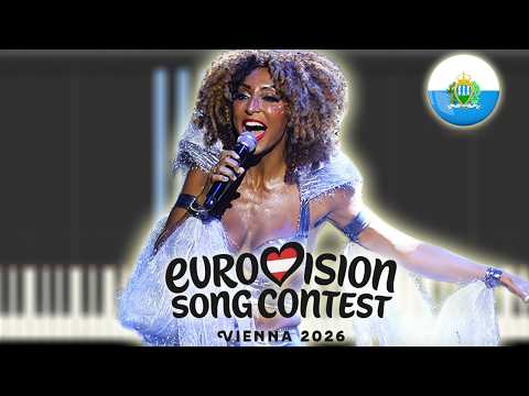 Senhit feat. Boy George - Superstar - San Marino - Eurovision 2026 | Piano Tutorial /Partitura /MIDI