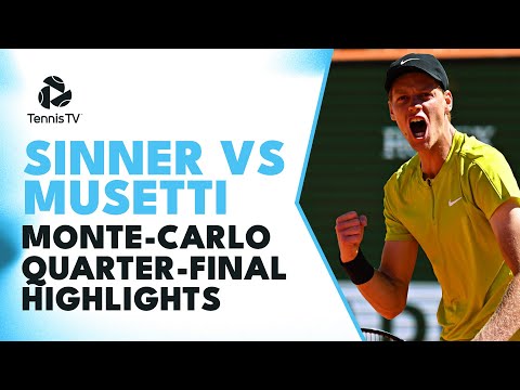 Jannik Sinner vs Lorenzo Musetti Quarter-Final Highlights | Monte Carlo 2023