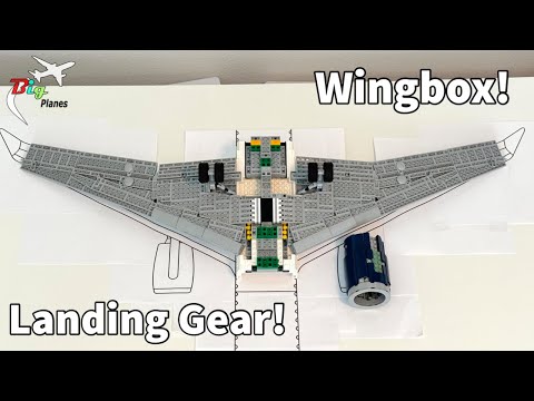 LEGO JetBlue Airbus A220 Update!  Wing-box Landing Gear and More!