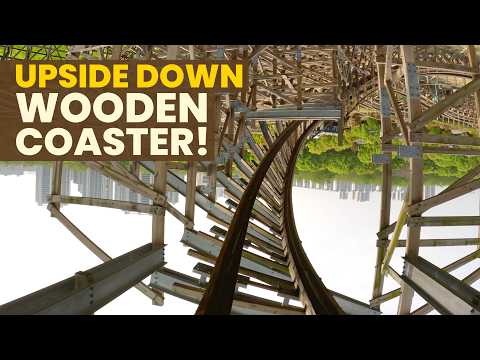 Jungle Trailblazer Front Row POV INTENSE Inverting Wooden Roller Coaster in Wuhu, China