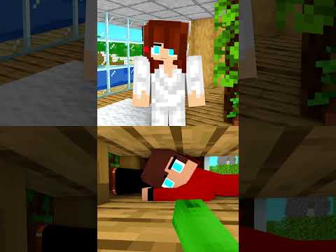 JJ Mikey Hide and Seek 🫢🫨 - MAIZEN Minecraft Animation #shorts