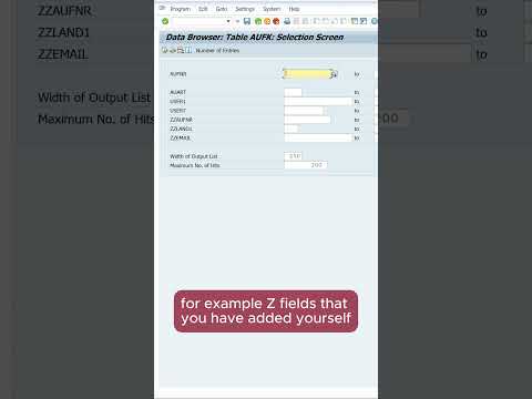 SAP GUI add more field for selection #sapgui #sap #table #selection