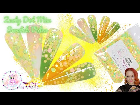 Zesty Dot Mix Glitter Swatch Video - New & Exclusive to Miss Lucy's Boutique