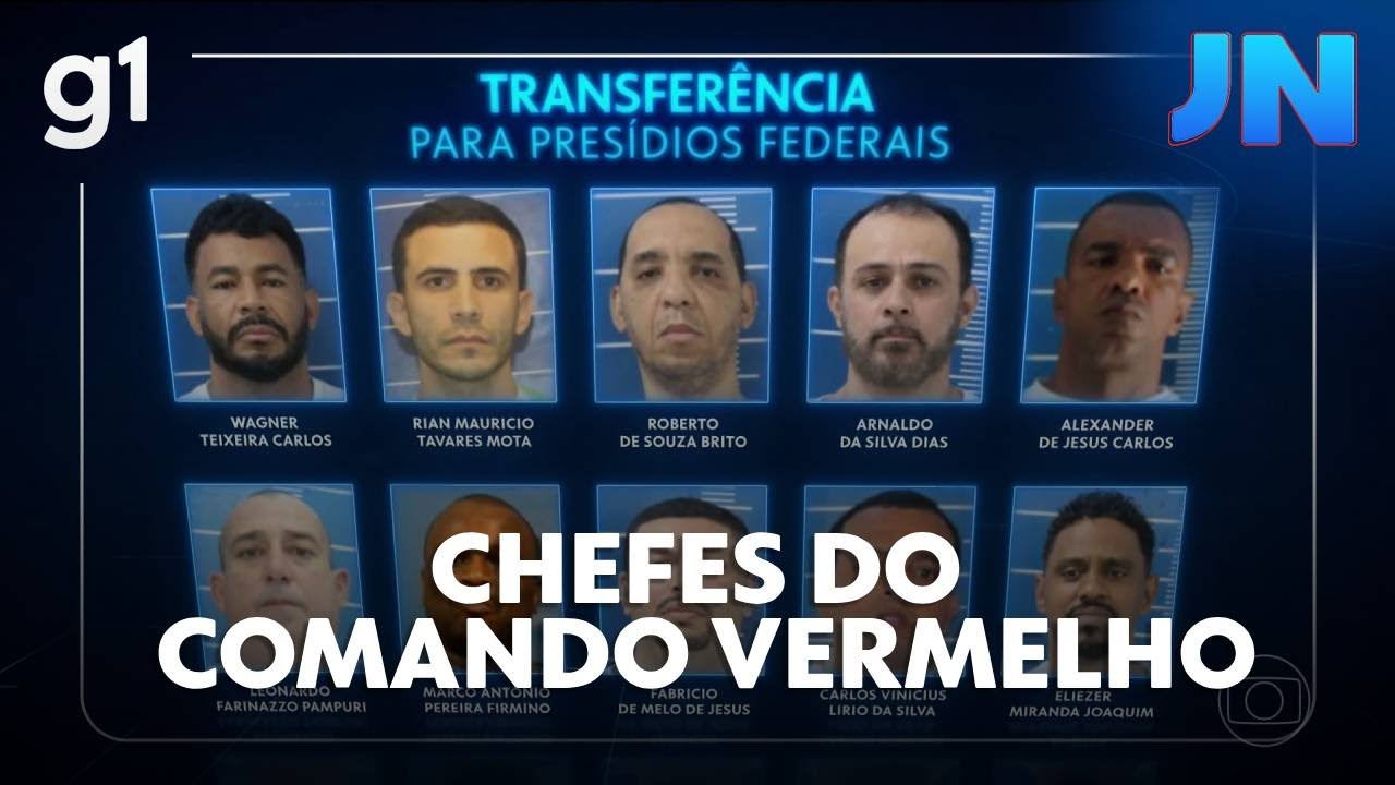 Jornal Nacional Governo aceita transferir chefes do Comando Vermelho para presídios federais  TV Online Jornal Nacional Governo aceita transferir chefes do Comando Vermelho para presídios federais