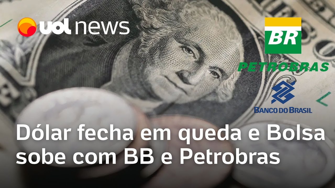 Dólar fecha em queda com inflação dos EUA; Bolsa sobe com BB e Petrobras