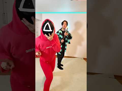 【TikTok やり方】イカゲームvs鬼滅の刃🤣おもしろ動画  #funny #shorts