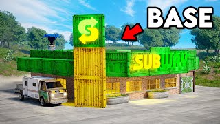 YouTube thumbnail for Throat's video titled 'I Built a Subway in Official Rust... Ft. Spoonkid'