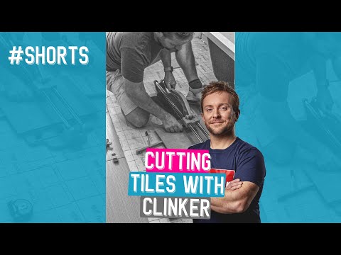 Cutting tiles straight with cutter clinker #Shorts