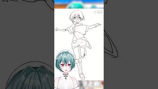 セルフ受肉が6周年に描いてみた1日目 #イラストメイキング #shorts