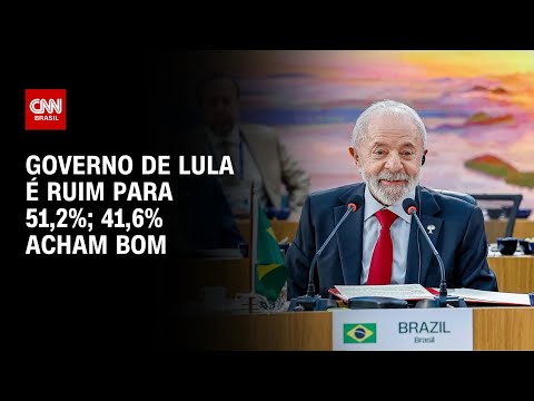 ​Atlas/Bloomberg: governo Lula é ruim para 51,2%; 41,6%, acham bom | LIVE CNN