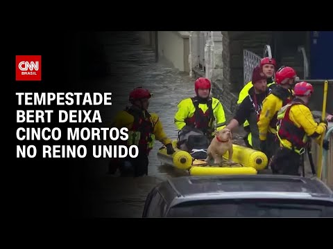 ​Tempestade Bert deixa cinco mortos no Reino Unido | CNN PRIME TIME